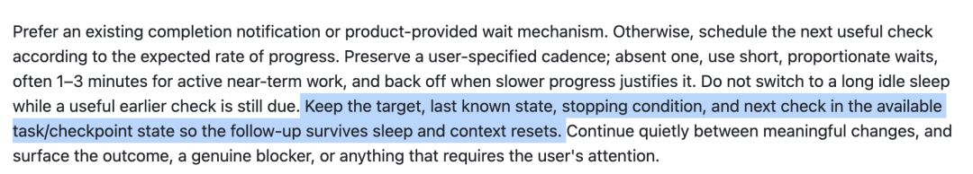 Checkpoint instructions so follow-ups survive sleep and context resets